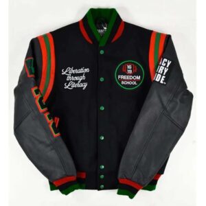 1619 Freedom School Motto 2.0 Varsity Jacket