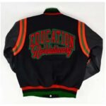 1619 Freedom School Motto 2.0 Varsity Jacket - Image 2