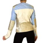 1980s Multicolor Leather Cafe Racer Moto Jacket - Image 2