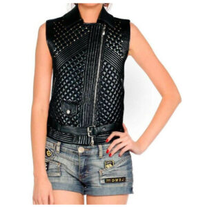 Women Elegant Wind Body Leather Vest