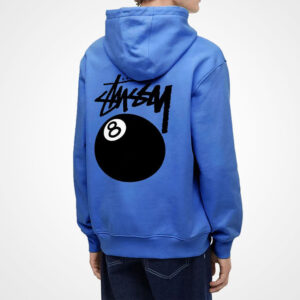 8 Ball Stussy Blue Fleece Hoodie