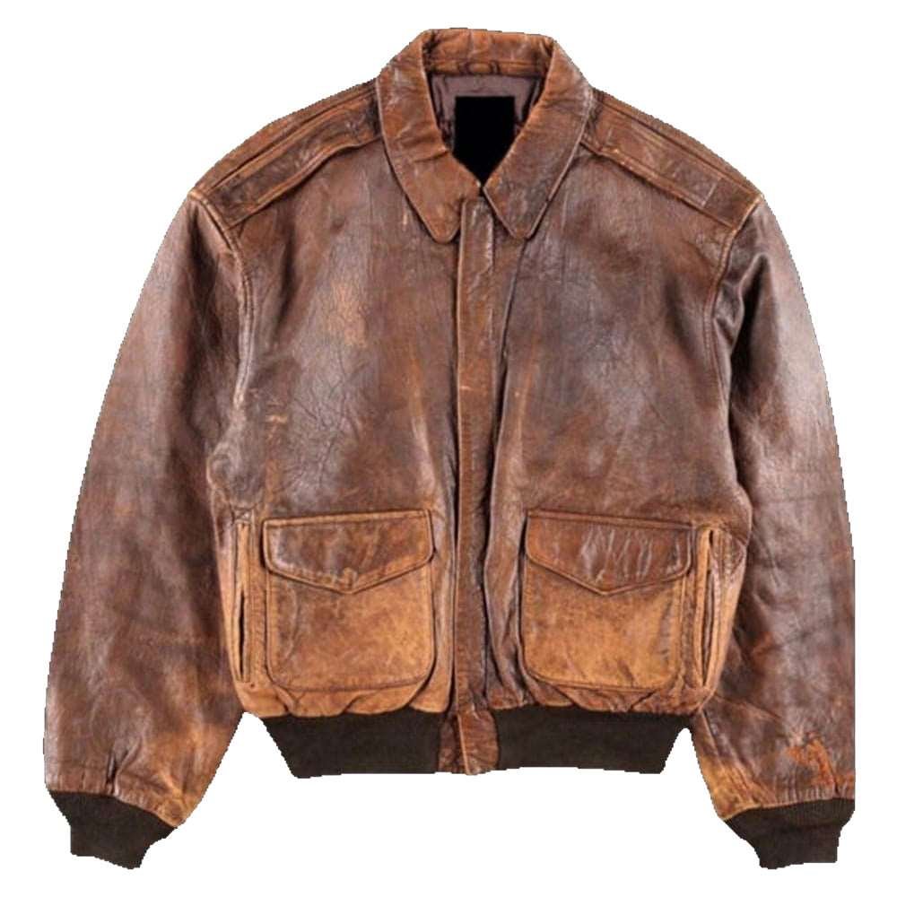 80s-A2-Flight-Vintage-Style-Military-Real-Leather-Jacket-_1 80s A2 Flight Vintage Style Military Real Leather Jacket - Image 1