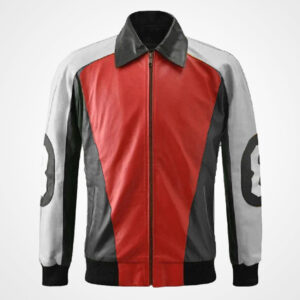 8 Ball Pool David Puddy Bomber Leather Jacket