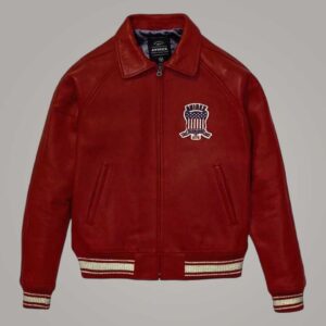 Avirex American Flight Lambskin Leather Bomber Jacket for Men