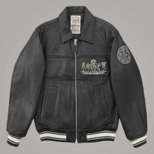 Avirex Aviator King 75 Sheepskin Leather Bomber Jacket for Men