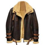 B3 Flying Aviator Shearling Fur Leather Jacket