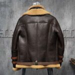 B3 Flying Aviator Shearling Fur Leather Jacket - Image 2
