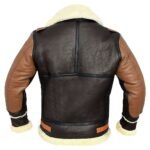 B3 Aviator pilot Shearling Bomber Leather Jacket - Image 2