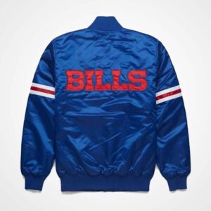 Bills Blue Satin Jacket with Embroidered Logo ? Fan Apparel