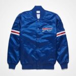 Bills Blue Satin Jacket with Embroidered Logo – Fan Apparel - Image 2