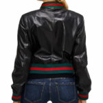 Black Genuine Leather Coat for Women - Image 2