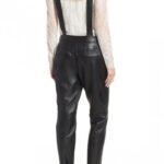 Black Leather Overalls Full Body Ladies Romper - Edgy and Fashion-Forward - Image 2