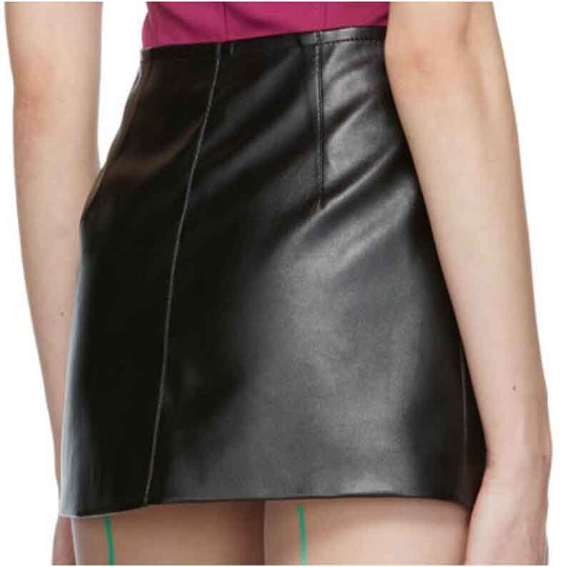 Black-Mini-Leather-Skirt-2 Black Mini Leather Skirt - Image 1