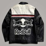 Unisex Vintage Red Bull Motorcycle Leather Jacket - Image 2