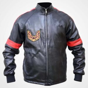 Burt Reynolds Smokey and the Bandit Black Leather Bomber Jacket