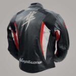 Suzuki Hayabusa Red Leather Racing Motorcycle Jacket with CE Approved - Image 2