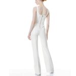 Classy White Leather Jumpsuit for Women - Image 2