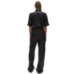 Classy Black Baggy Leather Jumpsuit for Winter 2024 - Image 2