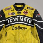 Icon Daytona Yellow Moto Leather Jacket with CE Armor Protection - Image 3