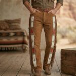 Men's Fringed Suede Leather Trousers - Image 3