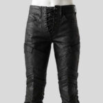 Men's Handmade Black Leather Warrior Pants - Image 5