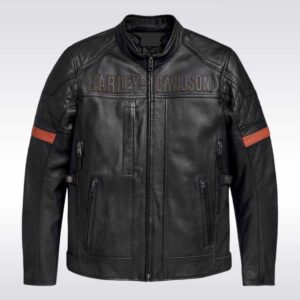 Harley Davidson Trostel Leather Jacket with Triple Vent System for Men