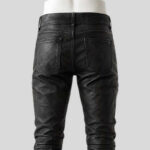 Men's Handmade Black Leather Warrior Pants - Image 4