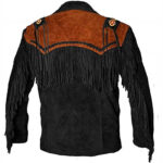 Men's Western Real Suede Leather Cowboy Jacket - Image 2