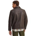 Men's Classic Dark Brown Leather Jacket - Image 3