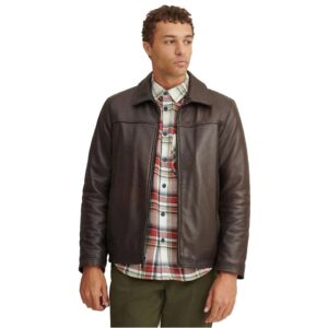 Men's Classic Dark Brown Leather Jacket