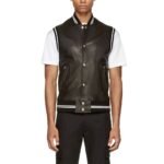 Men's Elegant Style Leather Ribbed Vest