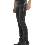 Men Leather Biker Pant