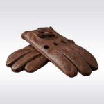Men's Vintage Brown Leather Driving Gloves Classic Retro Style - Image 4