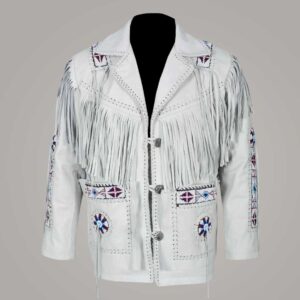 Men's Western Cowboy Fringe Leather Jacket