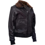 Men's Air Force A2 Pilot Aviator Leather Flight Bomber Jacket - Image 3