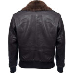 Men's Air Force A2 Pilot Aviator Leather Flight Bomber Jacket - Image 2
