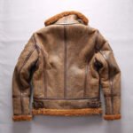 Men's B3 Military Sheepskin Shearling Bomber Jacket - Image 2