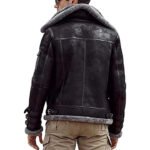 Men's B3 RAF Aviator Bomber Shearling Leather Jacket - Image 2