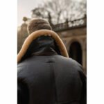 Men's Dark Brown B3 RAF Aviator Shearling Leather Jacket - Image 4