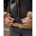 Men's Dark Brown B3 RAF Aviator Shearling Leather Jacket - Image 5