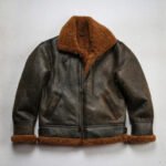 Men's B3 Sheepskin Shearling Bomber Genuine Leather Jacket