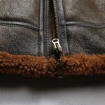 Men's B3 Sheepskin Shearling Bomber Genuine Leather Jacket - Image 5