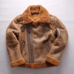 Men's B3 Sheepskin Shearling Bomber Military Fur Jacket - Image 2