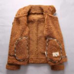 Men's B3 Sheepskin Shearling Bomber Military Fur Jacket - Image 3