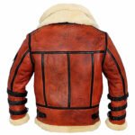 Men's B6 RAF Aviator Sheepskin Leather Shearling Bomber Jacket - Image 2