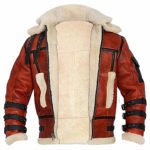 Men's B6 RAF Aviator Sheepskin Leather Shearling Bomber Jacket - Image 3