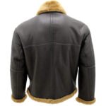 Men's Brown RAF Shearling Sheepskin Flying Jacket with Ginger Fur - Image 2