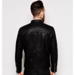 Men's Genuine Lambskin Leather Motorcycle Slim fit Biker Jacket - Image 2