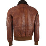 Men's Genuine Leather Aviator Pilot Bomber Jacket - Image 3