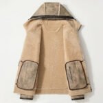 Men's Hooded Casual Sheepskin Shearling Fur Jacket - Image 3